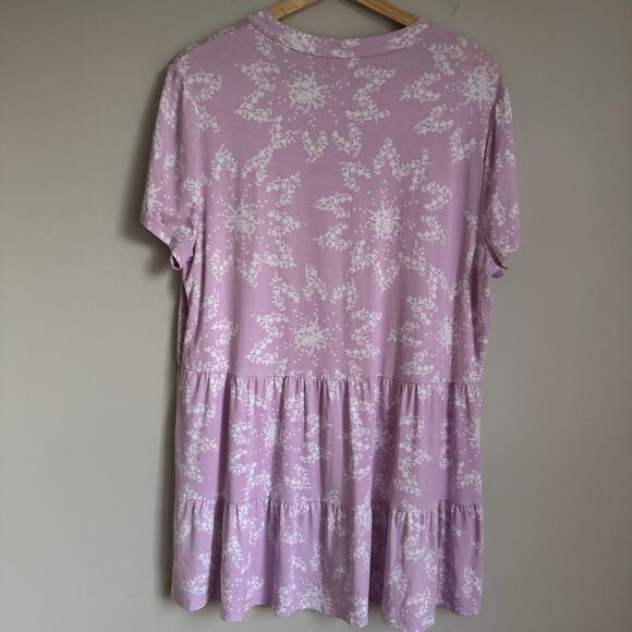Wonderly Purple Top Size 1X Babydoll Peplum Lavender Ruffle Flowy Feminine - Picture 7 of 9